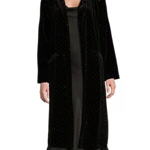 Skies are Blue Black Velvet Duster